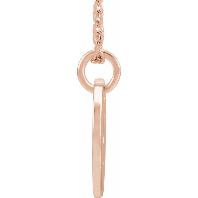 14K Rose Initial Y 16-18&quot; Necklace