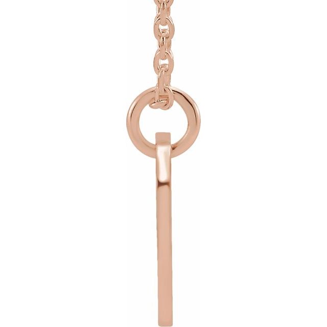 14K Rose Initial Z 16-18&quot; Necklace