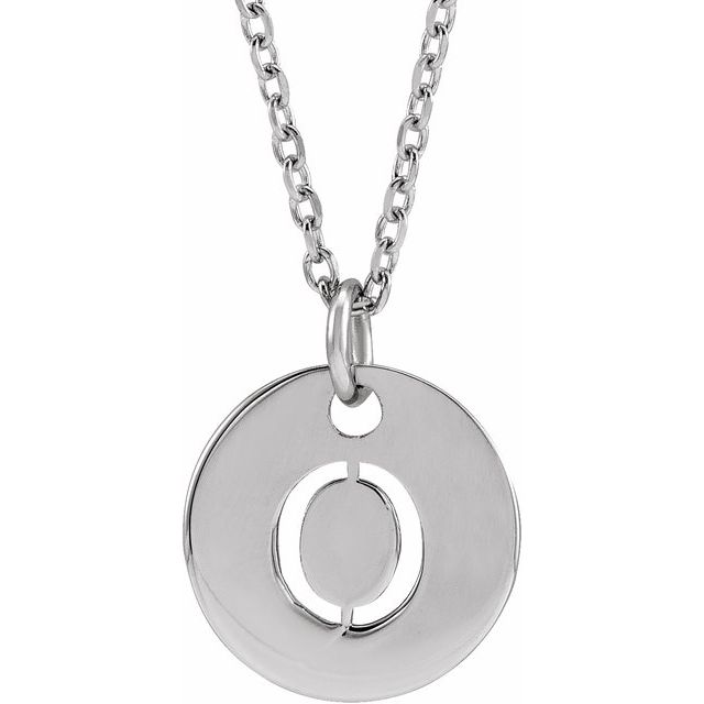 14K Rose Initial O 16-18&quot; Necklace