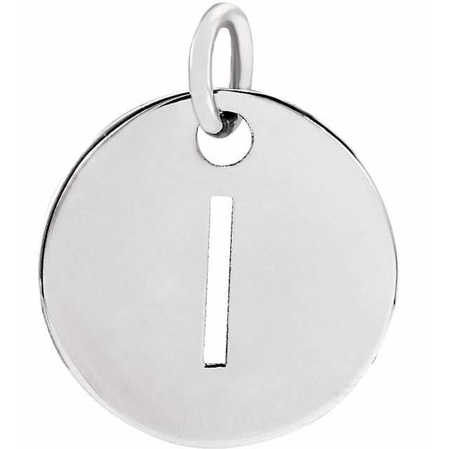14K Rose Initial I Pendant