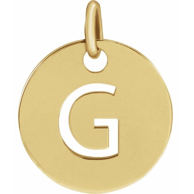 14K Rose Initial G Pendant