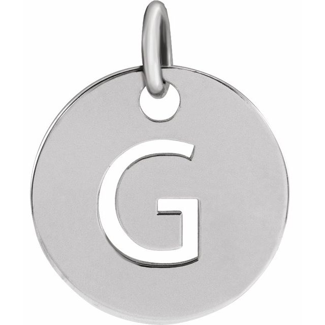 14K Rose Initial G Pendant