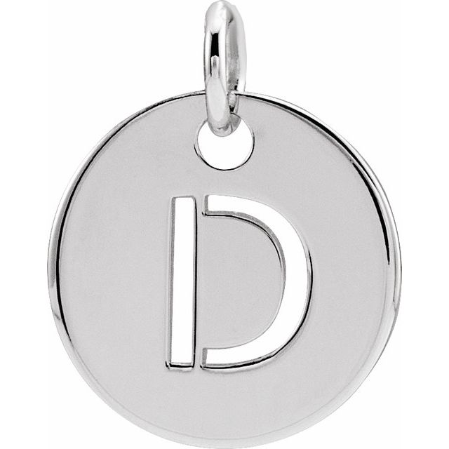 14K Rose Initial D Pendant