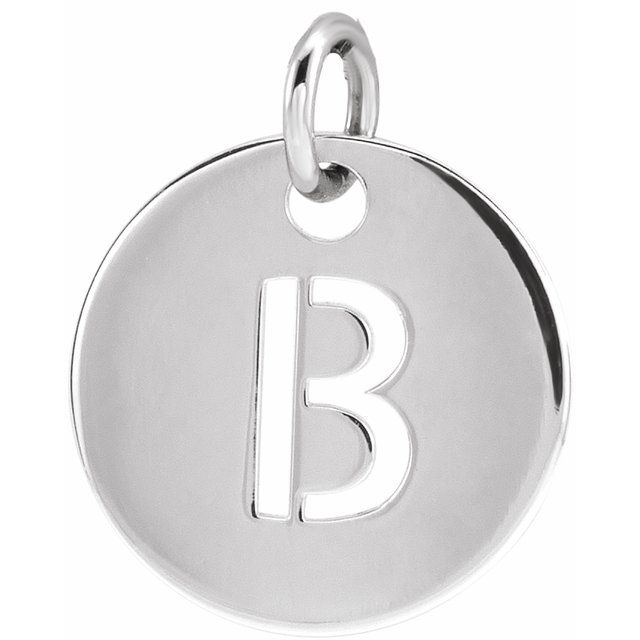 14K Rose Initial B Pendant