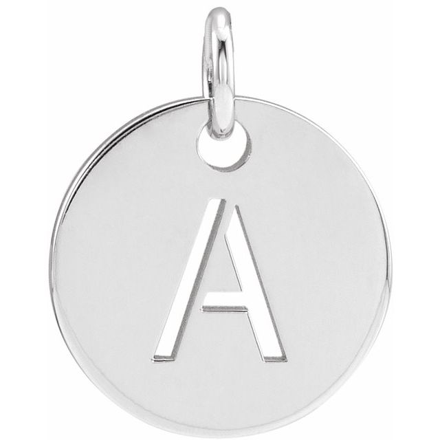 14K Rose Initial A Pendant