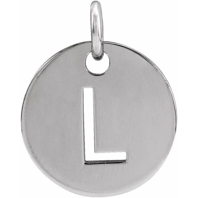 14K Rose Initial L Pendant