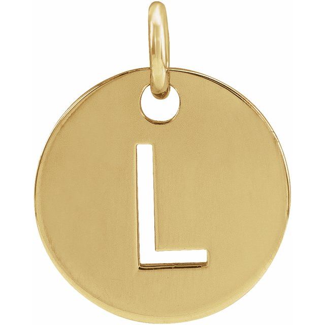 14K Rose Initial L Pendant