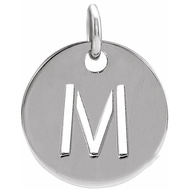 14K Rose Initial M Pendant