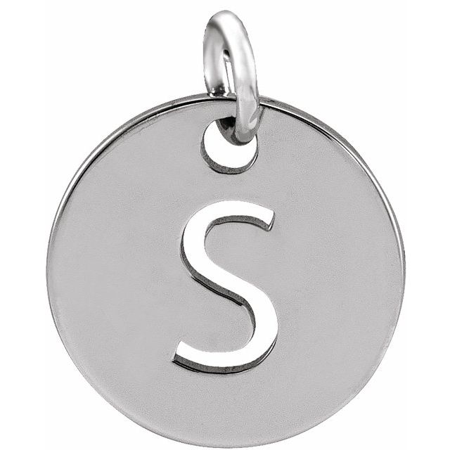 14K Rose Initial S Pendant