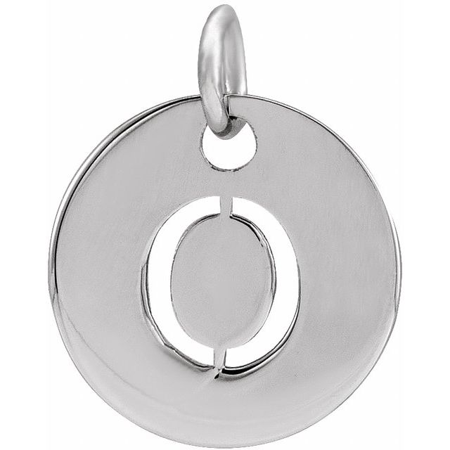 14K Rose Initial O Pendant