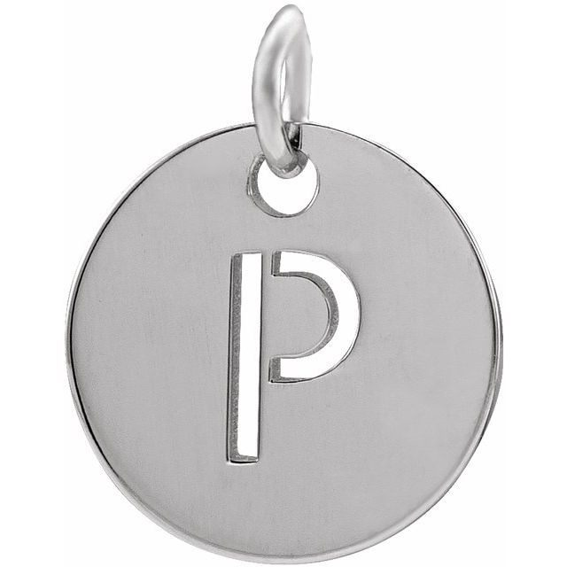 14K Rose Initial P Pendant