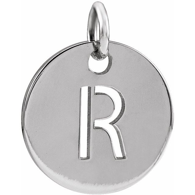 14K Rose Initial R Pendant