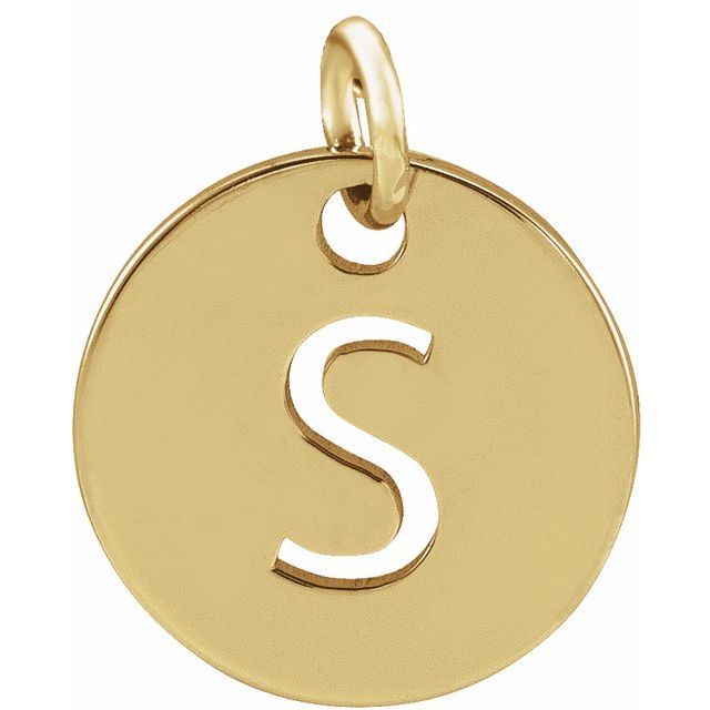 14K Rose Initial S Pendant