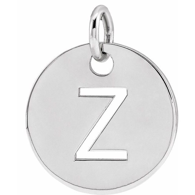 14K Rose Initial Z Pendant