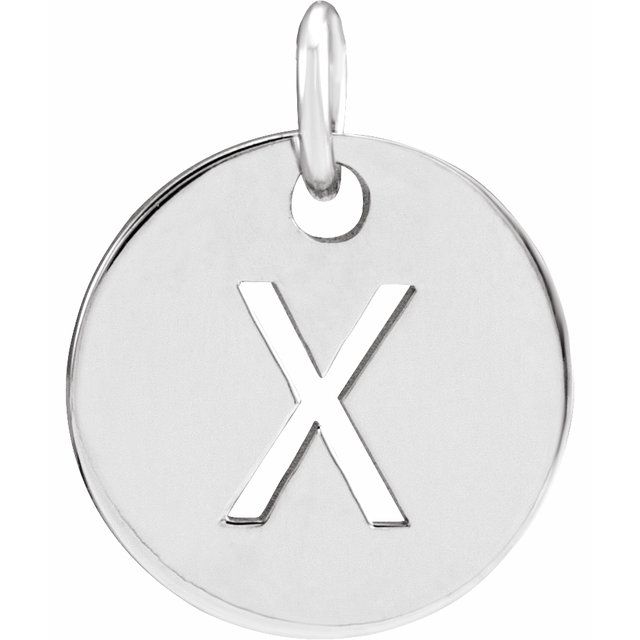 14K Rose Initial X Pendant