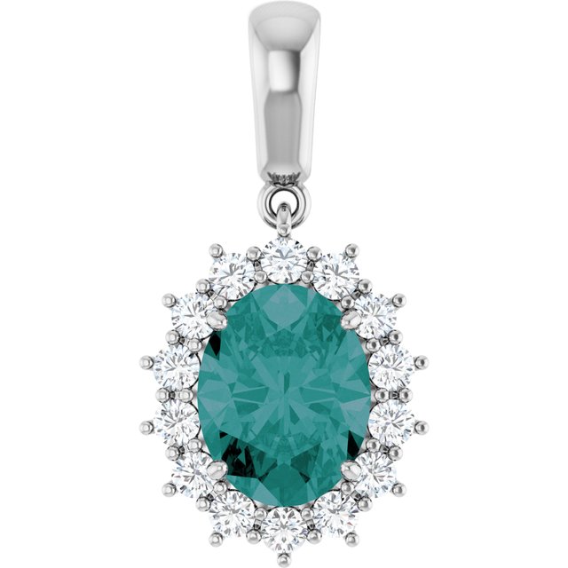 14k-white-lab-grown-blue-sapphire-&-1/3-ctw-natural-diamond-pendant