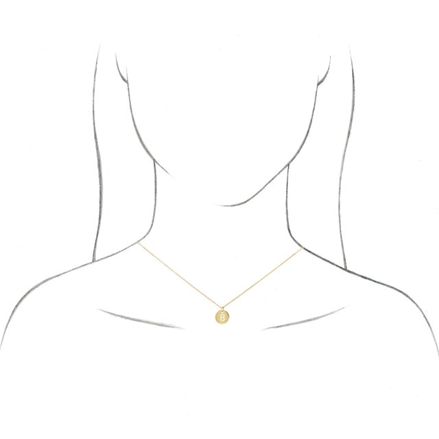 14K Rose Initial G Pendant