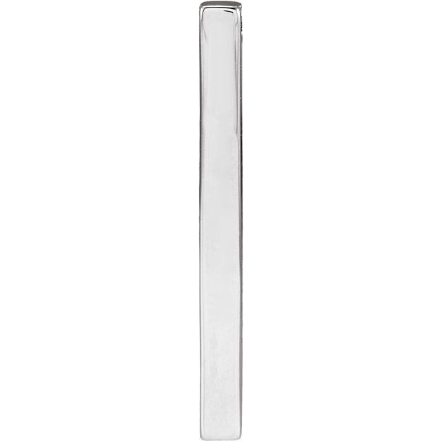 14K Rose Engravable Four-Sided Bar Pendant