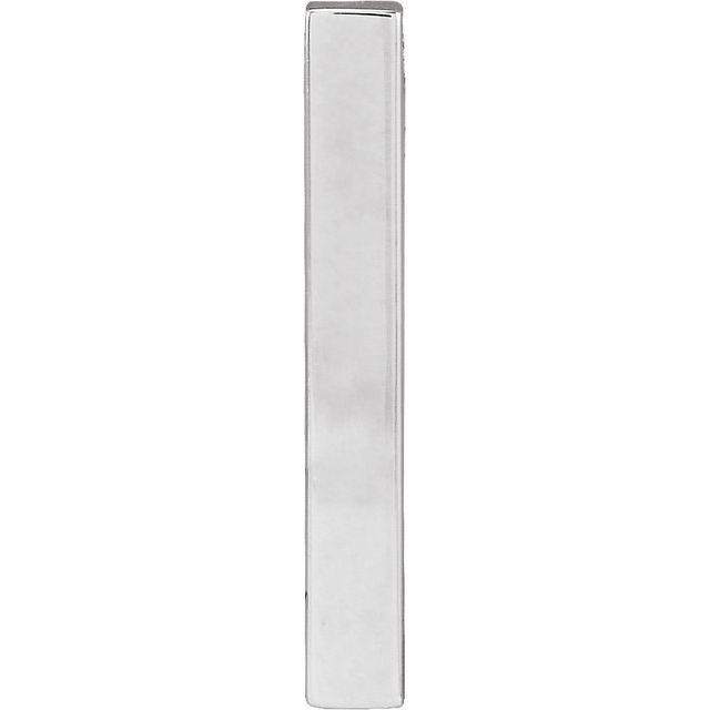 14K Rose Engravable Four-Sided Bar Pendant