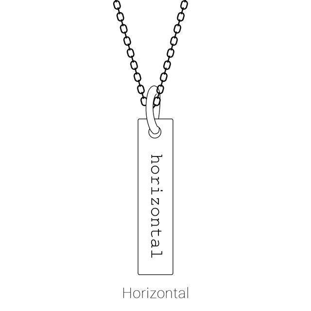 14K Rose Engravable Four-Sided Bar Pendant