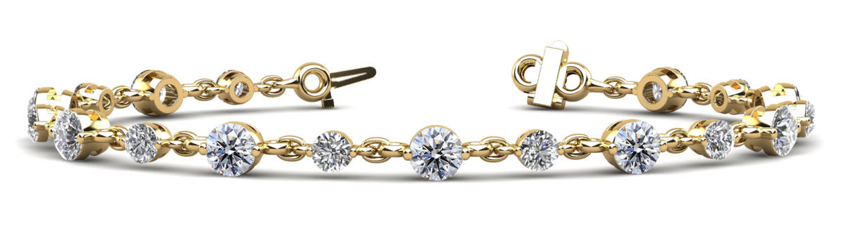Sparkling Diamond And Chain Link Bracelet