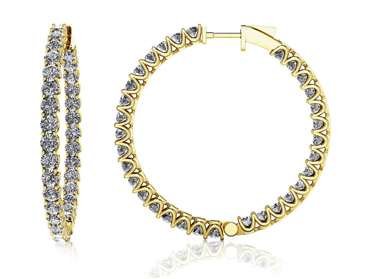 Large Hoop Diamond Earrings